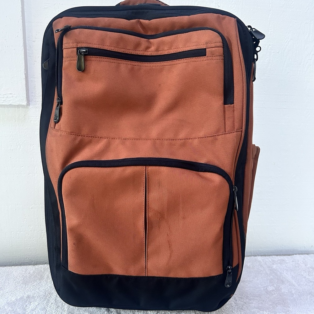 Rick Steves 22-Inch Two-Wheel Expandable Rolling Carry-On Orange